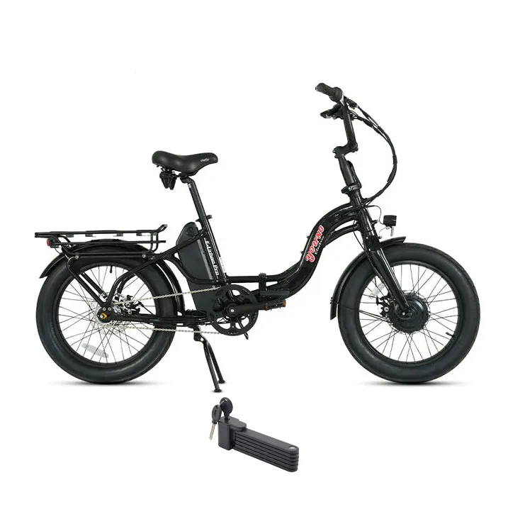 E-Joe 500W Young Electric E-Urban Pro Lighweight Folding Fat Tire Step-Thru Electric Bike