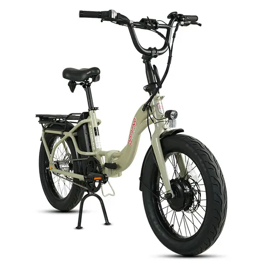 E-Joe 500W Young Electric E-Urban Pro Lighweight Folding Fat Tire Step-Thru Electric Bike