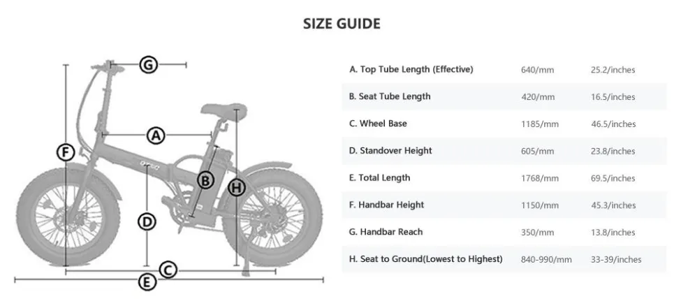 Ecotric 20" 36V 500W Fat Tire Folding Electric Bike