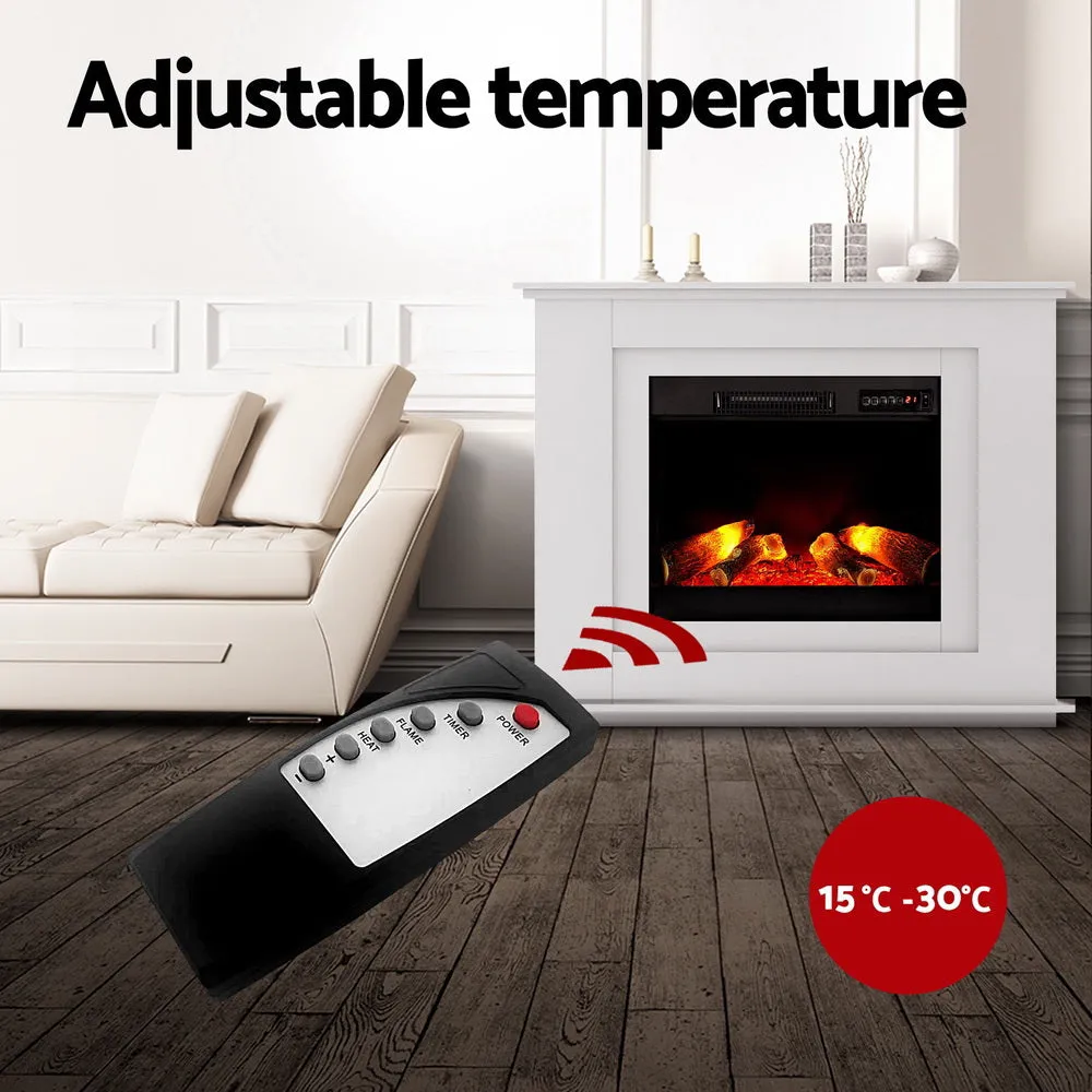 Electric Fireplace Fire Heater 2000W - White