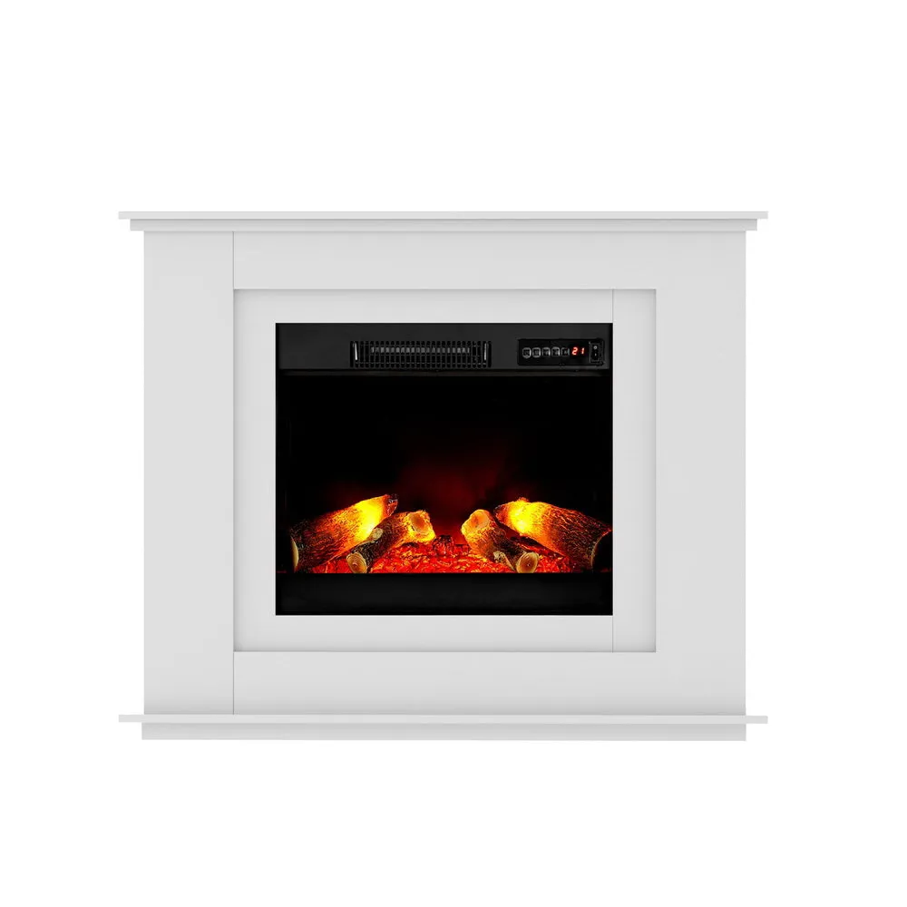 Electric Fireplace Fire Heater 2000W - White