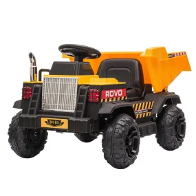 Electric Ride-On Dump Truck with Music & Seatbelt - Rovo Kids