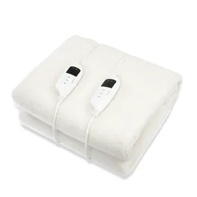 Electronic Fleecy Electric Blanket Heated Fitted Queen Size Bed Safety 9 Levels