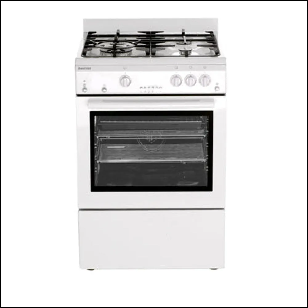 Euromaid GEGFW60 60cm White Gas Stove - Ex Display Discount