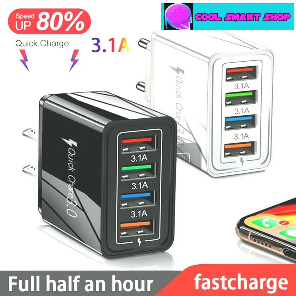 EU/US Plug USB Charger Quick Charge 3.0 For Phone Adapter for iPhone 12 Pro Max Tablet Portable Wall Mobile Charger Fast Charger