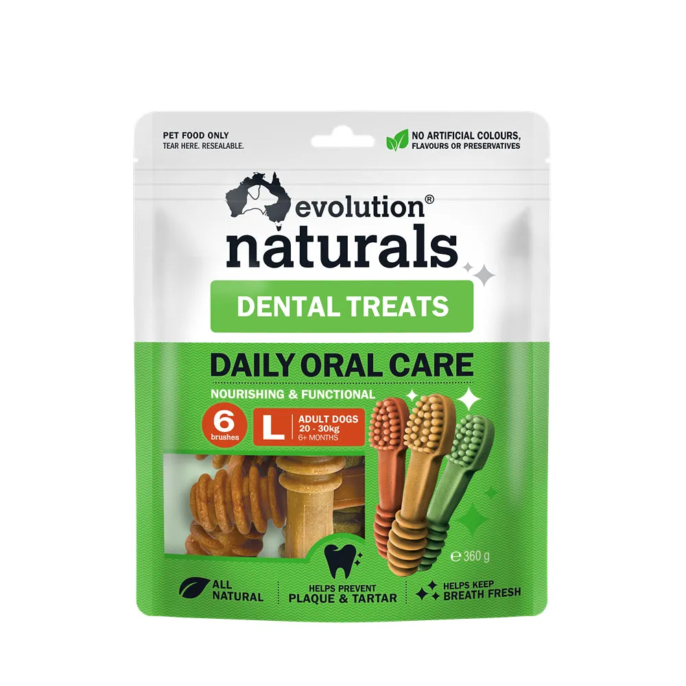 Evolution Naturals Dental Brush Dog Treats Large