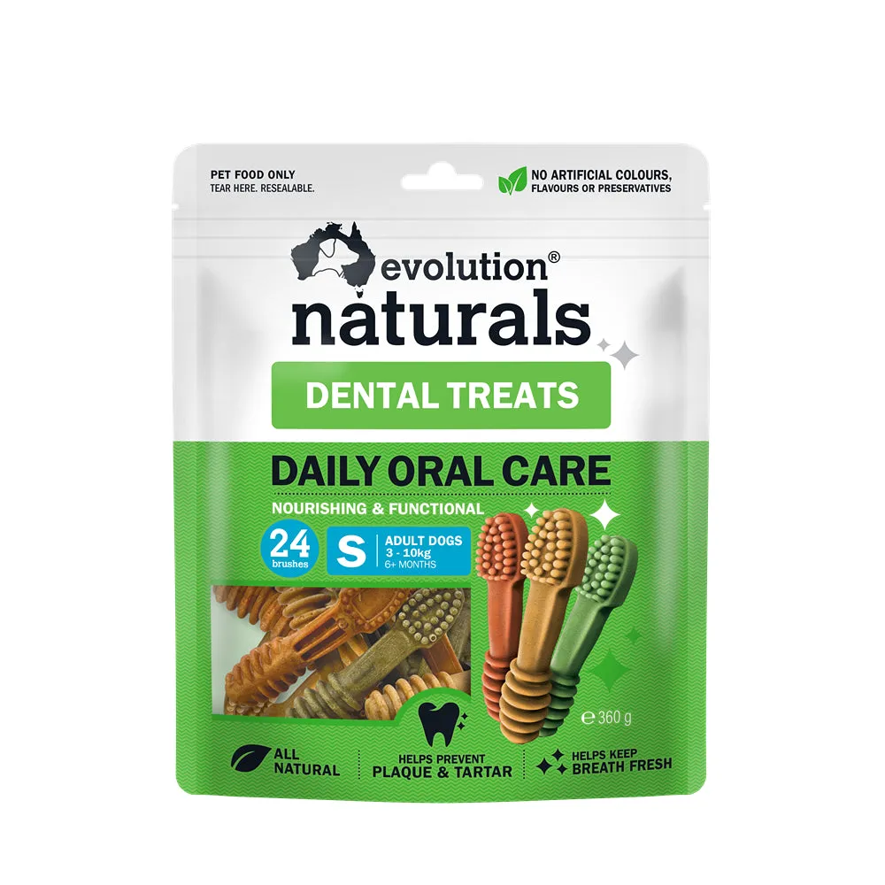 Evolution Naturals Dental Brush Dog Treats Small