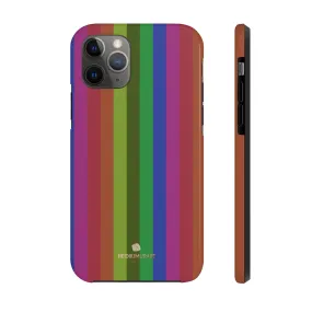 Faded Rainbow Stripe iPhone Case, Gay Pride Case Mate Tough Samsung Galaxy Phone Cases