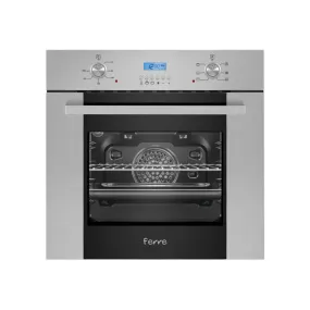 Ferre 60Cm 6 Function Electric Under Counter Or Eye Level Oven - Stainless Steel