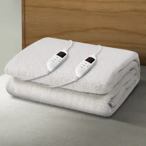 Fleecy Electric Blanket with Dual Controls, Timer, Washable - Giselle Bedding