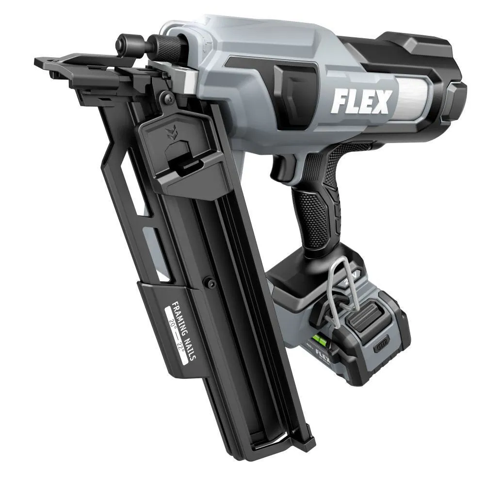 Flex FX4351A-1C 24V Brushless 21 Degree Framing Nailer Kit