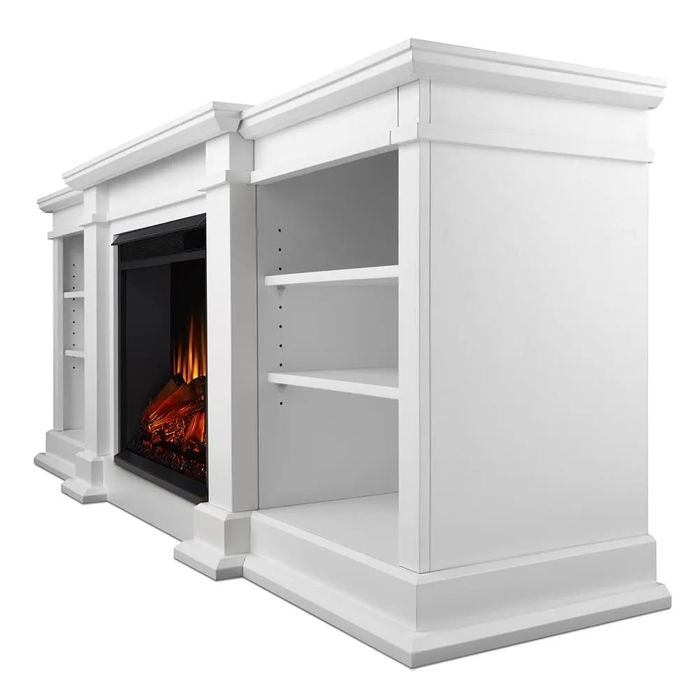 Fresno Electric Fireplace TV Stand in White