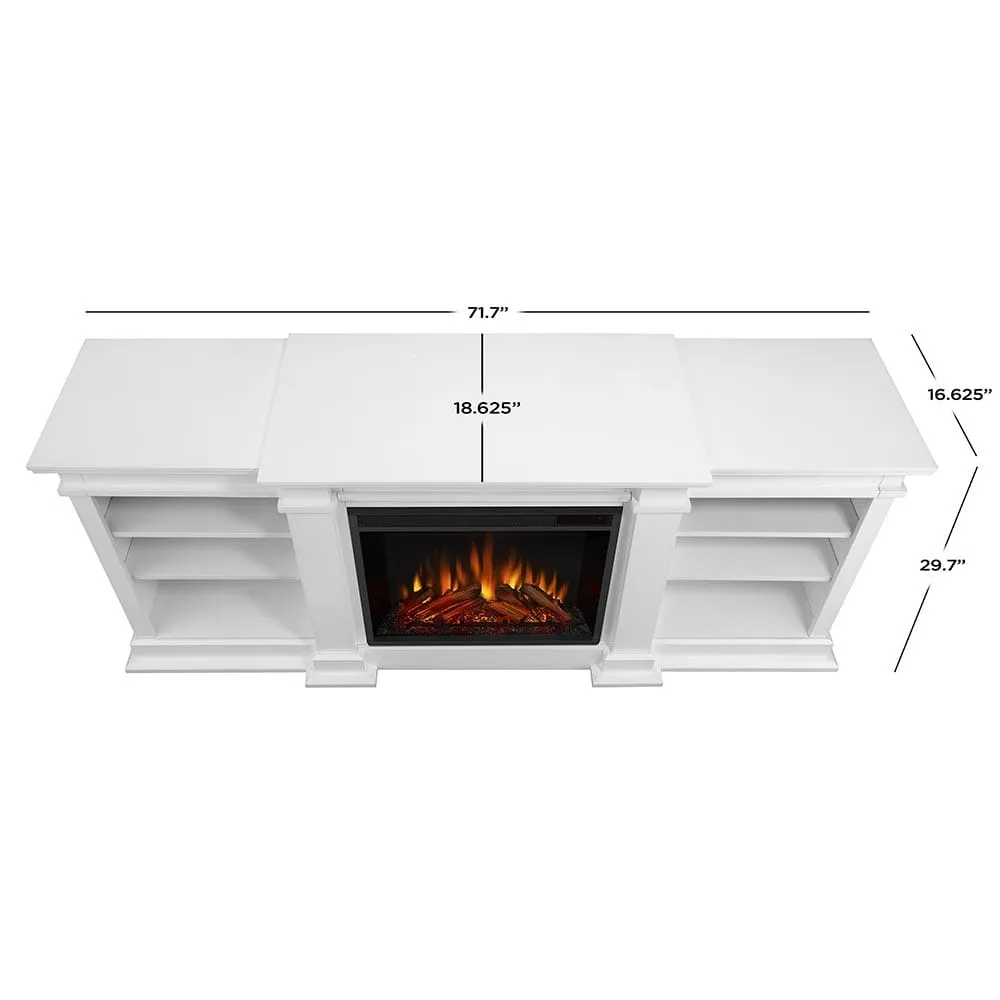 Fresno Electric Fireplace TV Stand in White