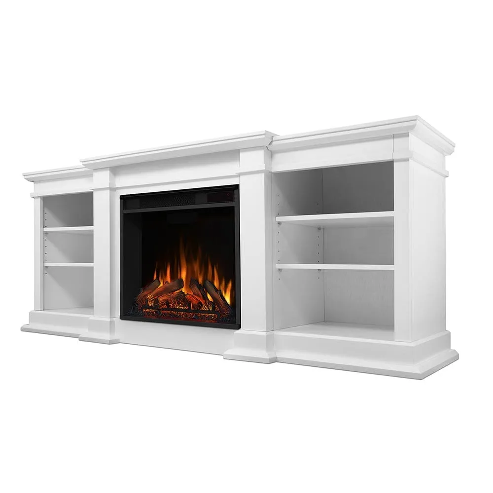 Fresno Electric Fireplace TV Stand in White