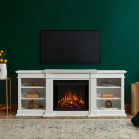 Fresno Electric Fireplace TV Stand in White