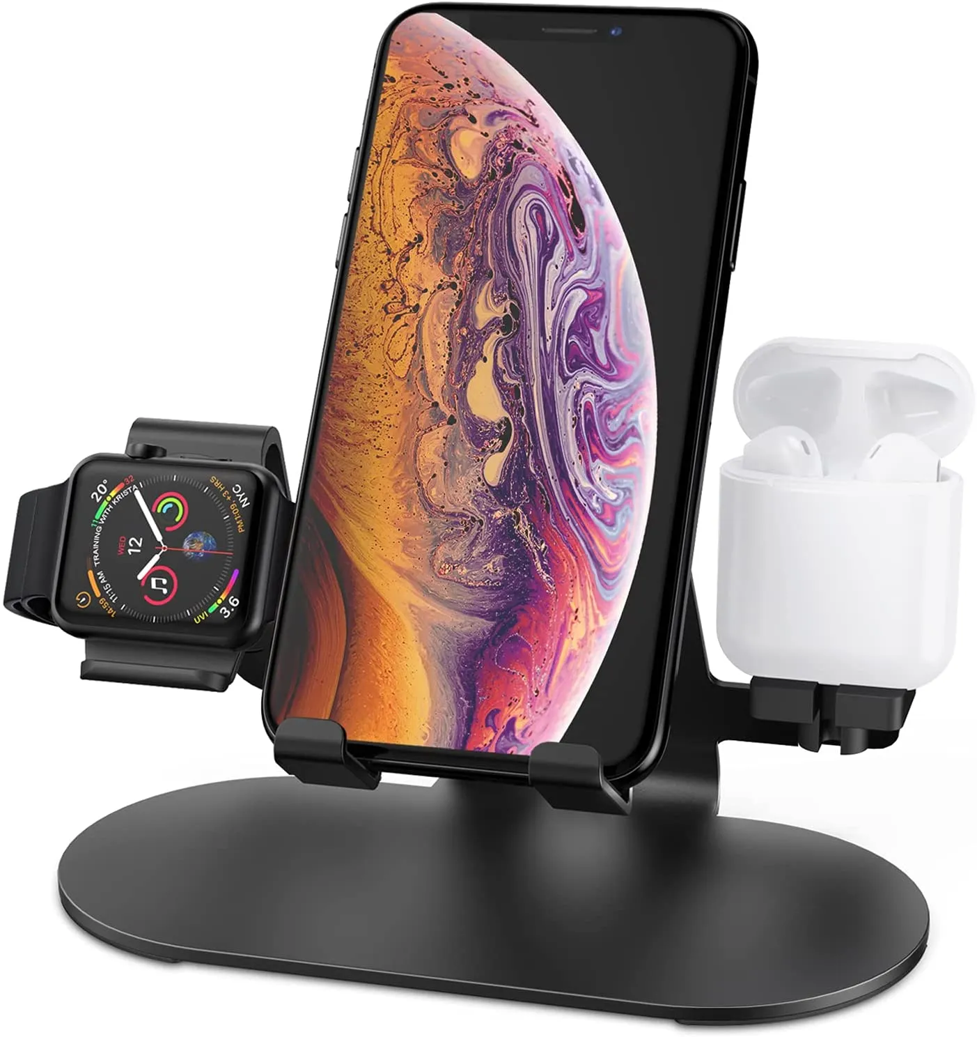 Gabba Goods 3-in-1 Tech Stand with Phone Stand Watch Stand & Airpods Holder