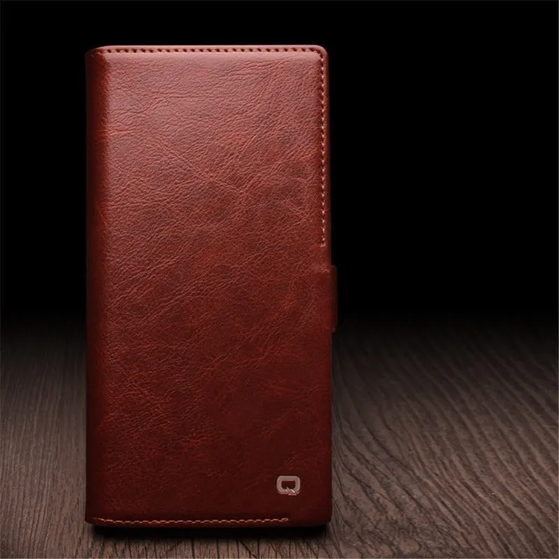 Genuine Real Leather Flip Wallet Phone Case With Card Slot For Samsung Galaxy S24 S23