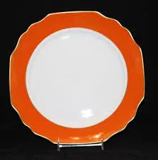 Georgian Colorsheen Orange/Plat Charger Ultra White