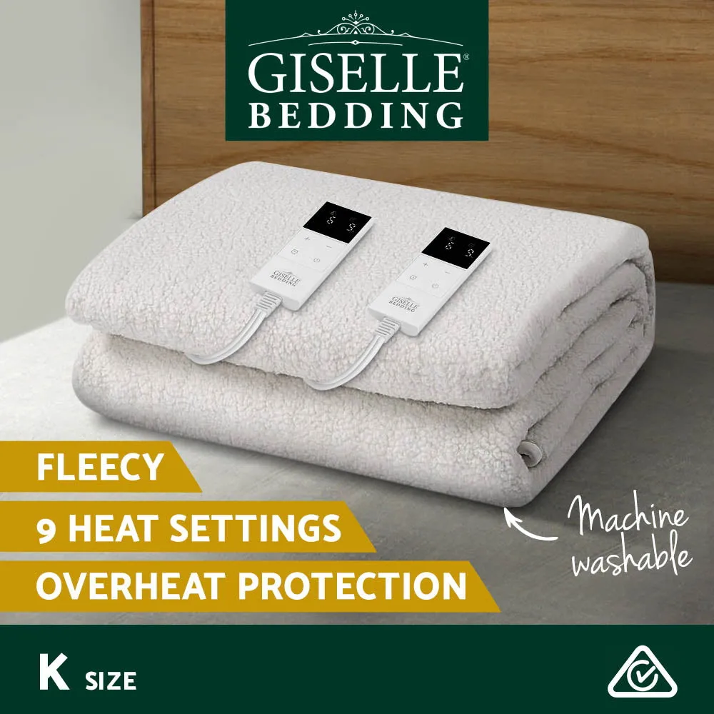 Giselle Bedding King Size Electric Blanket Fleece