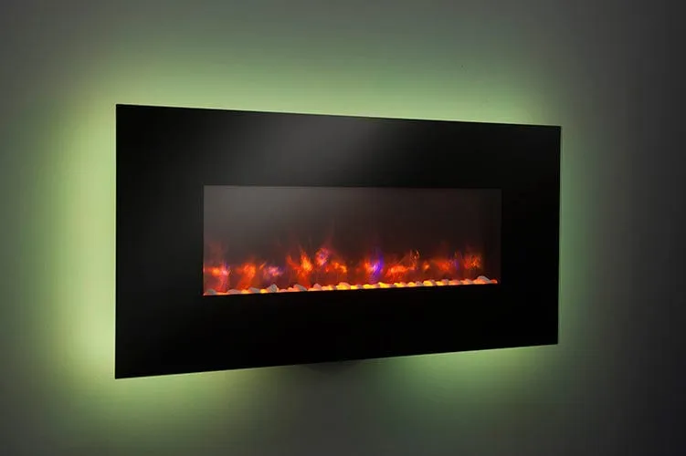 GreatCo 50-In Gallery Linear Wall Mount Electric Fireplace