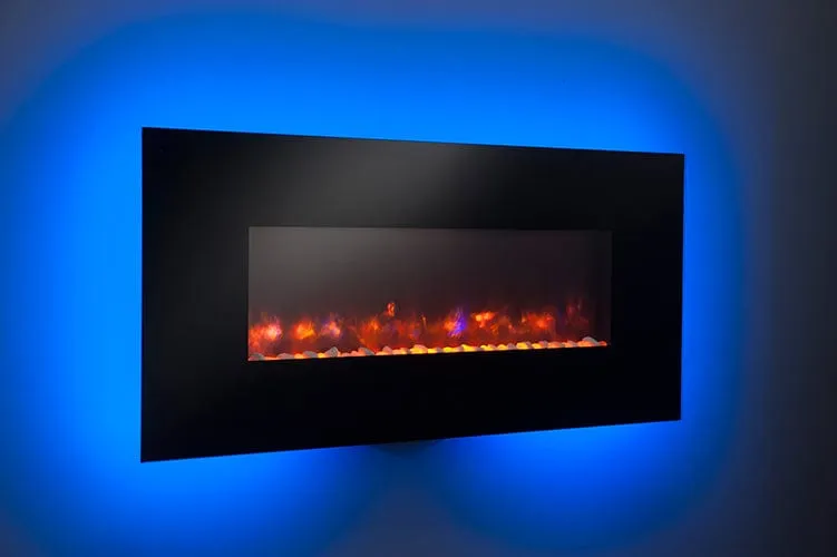 GreatCo 50-In Gallery Linear Wall Mount Electric Fireplace