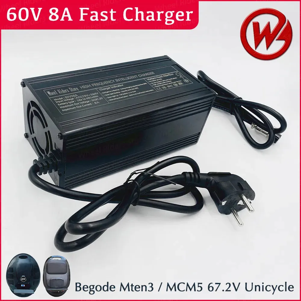 GW Begode Mten3 MCM5 67.2V Unicycle 60V 8A Fast Charger Electric Monowheel Quick Charger Spare Parts Accessories