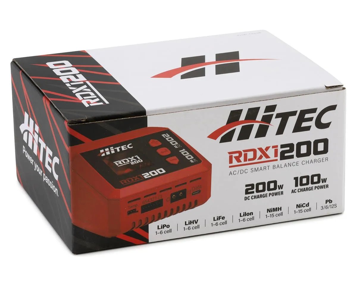 Hitec RDX1 200 Smart LiPo Battery Balance Charger (6S/10A/DC-200W/AC-100W)