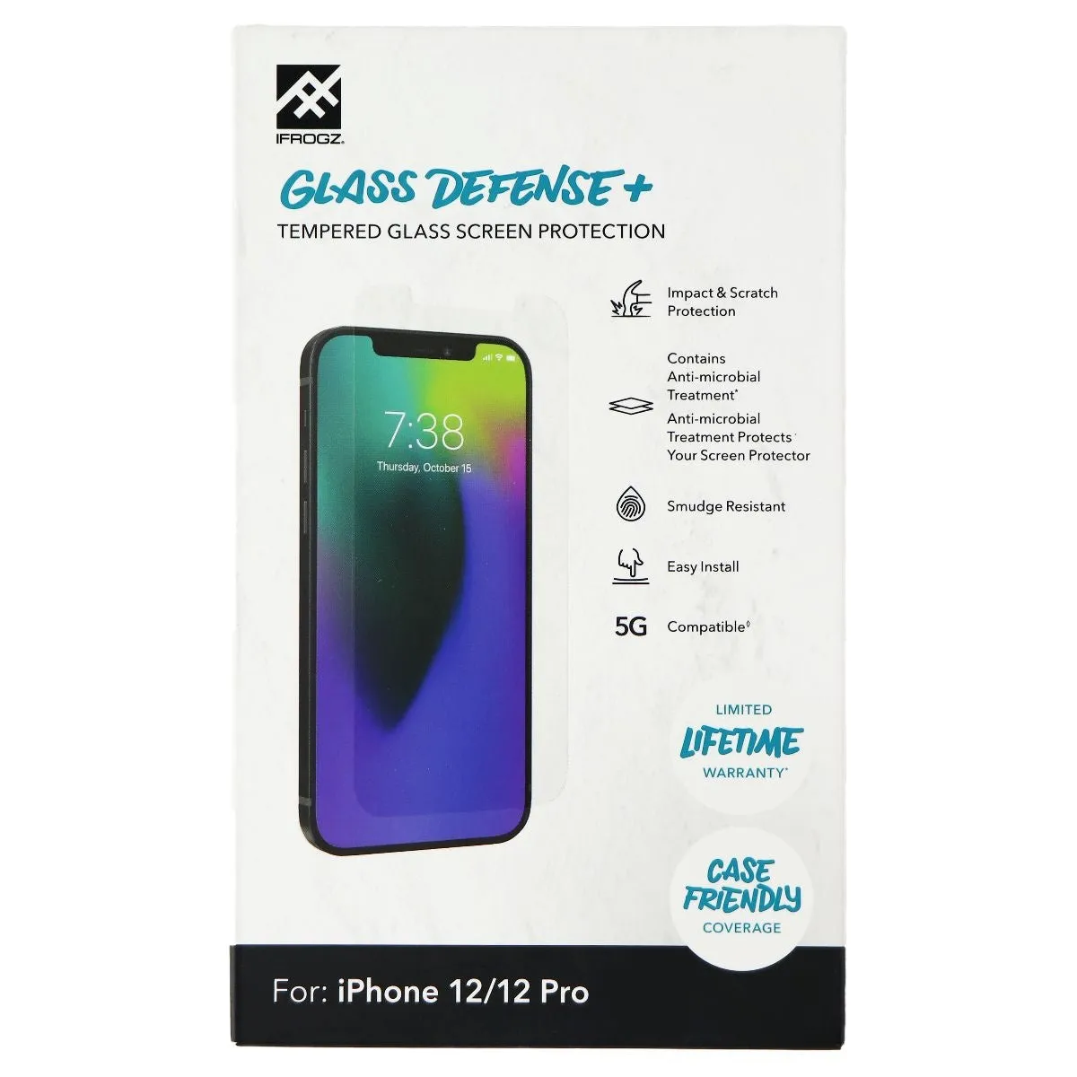 iFrogz Glass Screen Protector for Apple iPhone 12 / 12 Pro - Clear