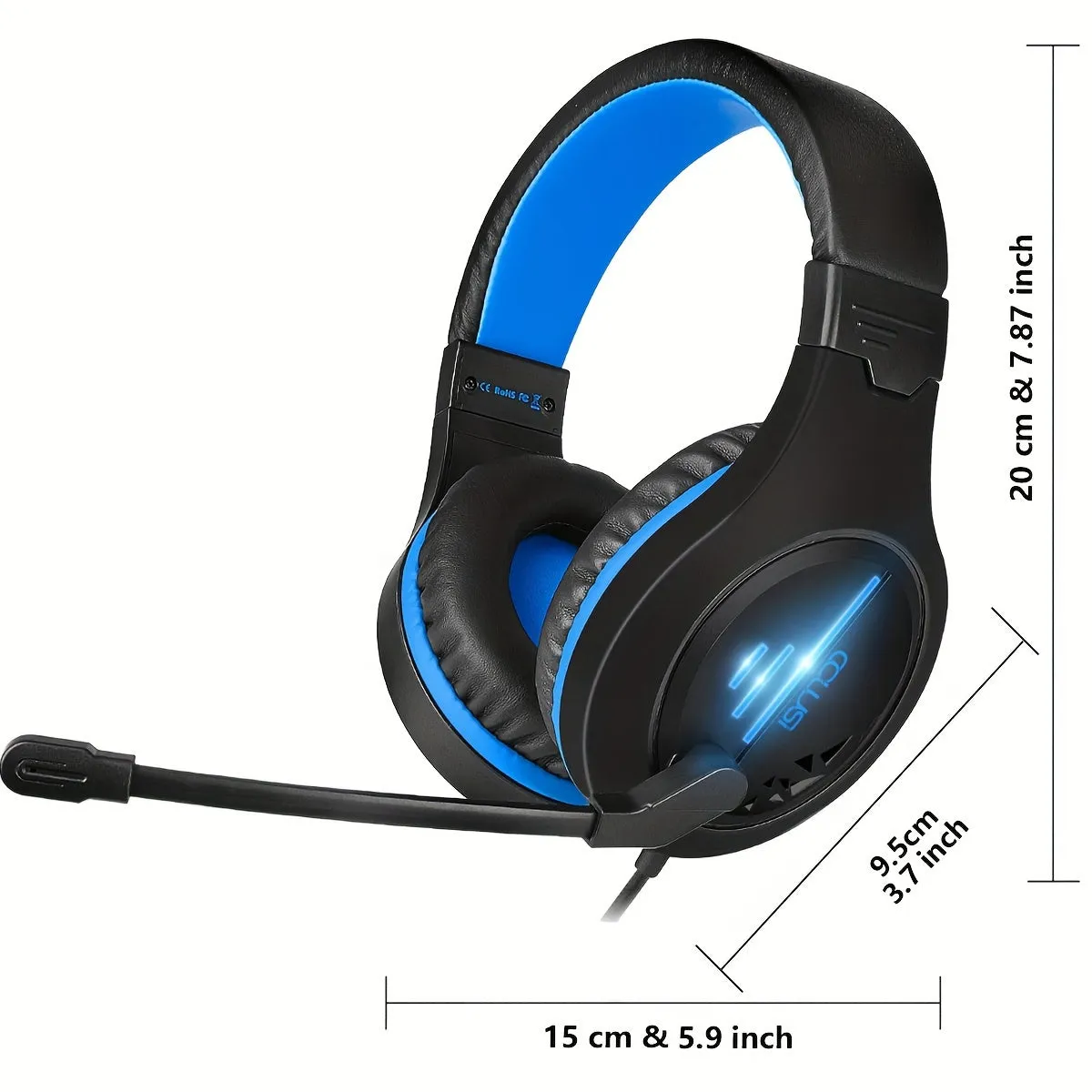 Immerse in Gaming COLUSI Wired Gaming Headset with In-line Volume Controller