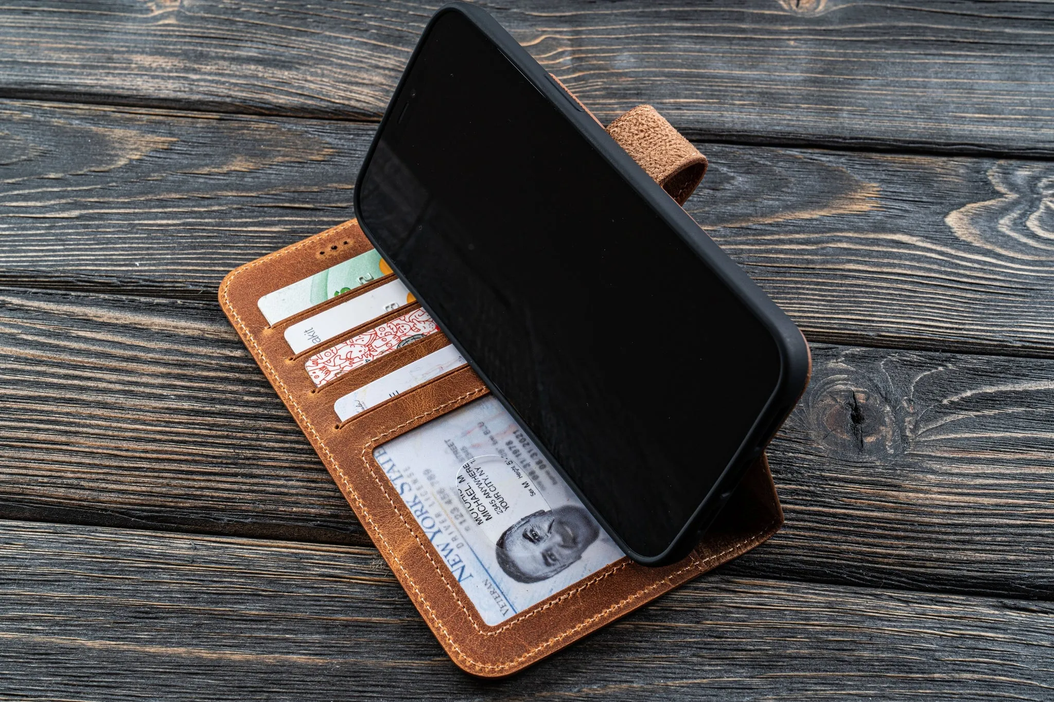 iPhone 12 Mini (5.4") Leather Wallet Case