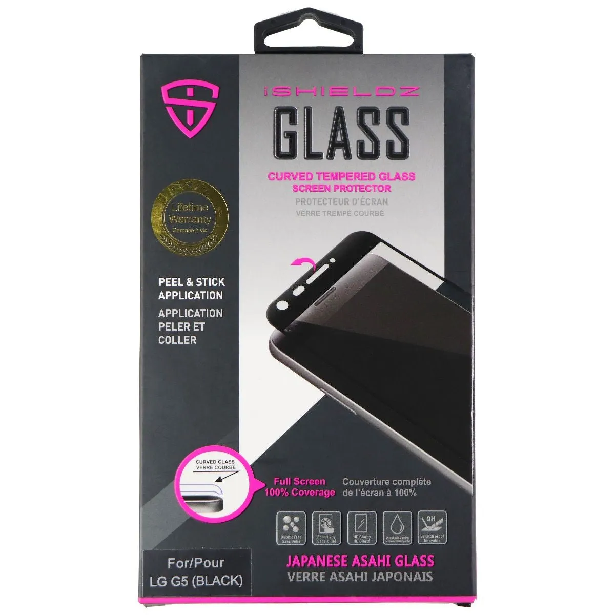 iShieldz Asahi Tempered Glass Screen Protector for LG G5 Smartphone - Clear