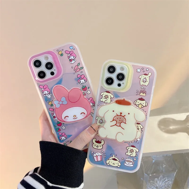 Japanese Cartoon MM PN KP Blu Ray with Big Stand iPhone Case 13 12 11 XS XR Pro Max Plus