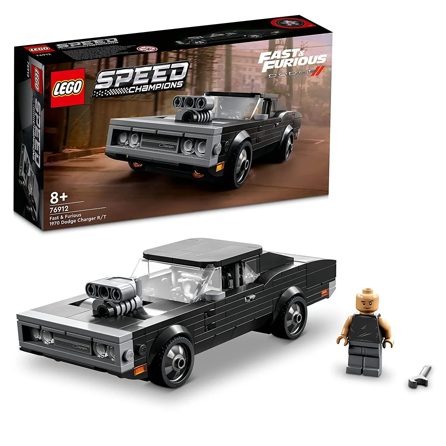 LEGO Speed Champions Fast & Furious 1970 Dodge Charger R/T Building Kit for Ages 8 