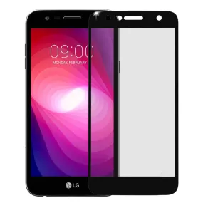 LG X Power 2 Case, LG X Charge, LG Fiesta 2, Fiesta, LG K10 Power, Premium HD Full-Screen Tempered Glass Ultra Thin Scratch Free Screen Guard - Black