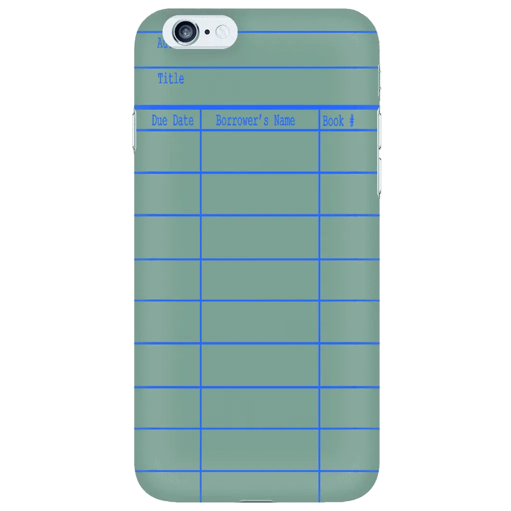 Library Card Phone Case Green