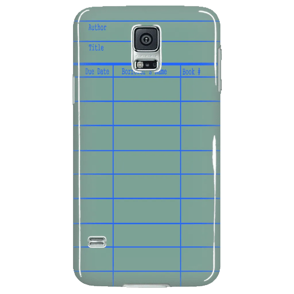 Library Card Phone Case Green