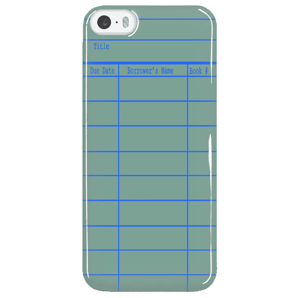 Library Card Phone Case Green