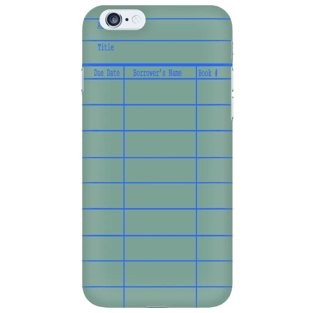 Library Card Phone Case Green