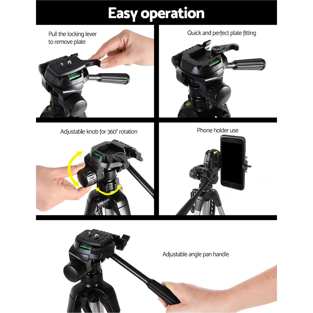 Lightweight Adjustable Camera Tripod with Phone Holder - Weifeng