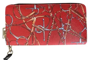 Lila Snaffle Bridle Clutch Wallet