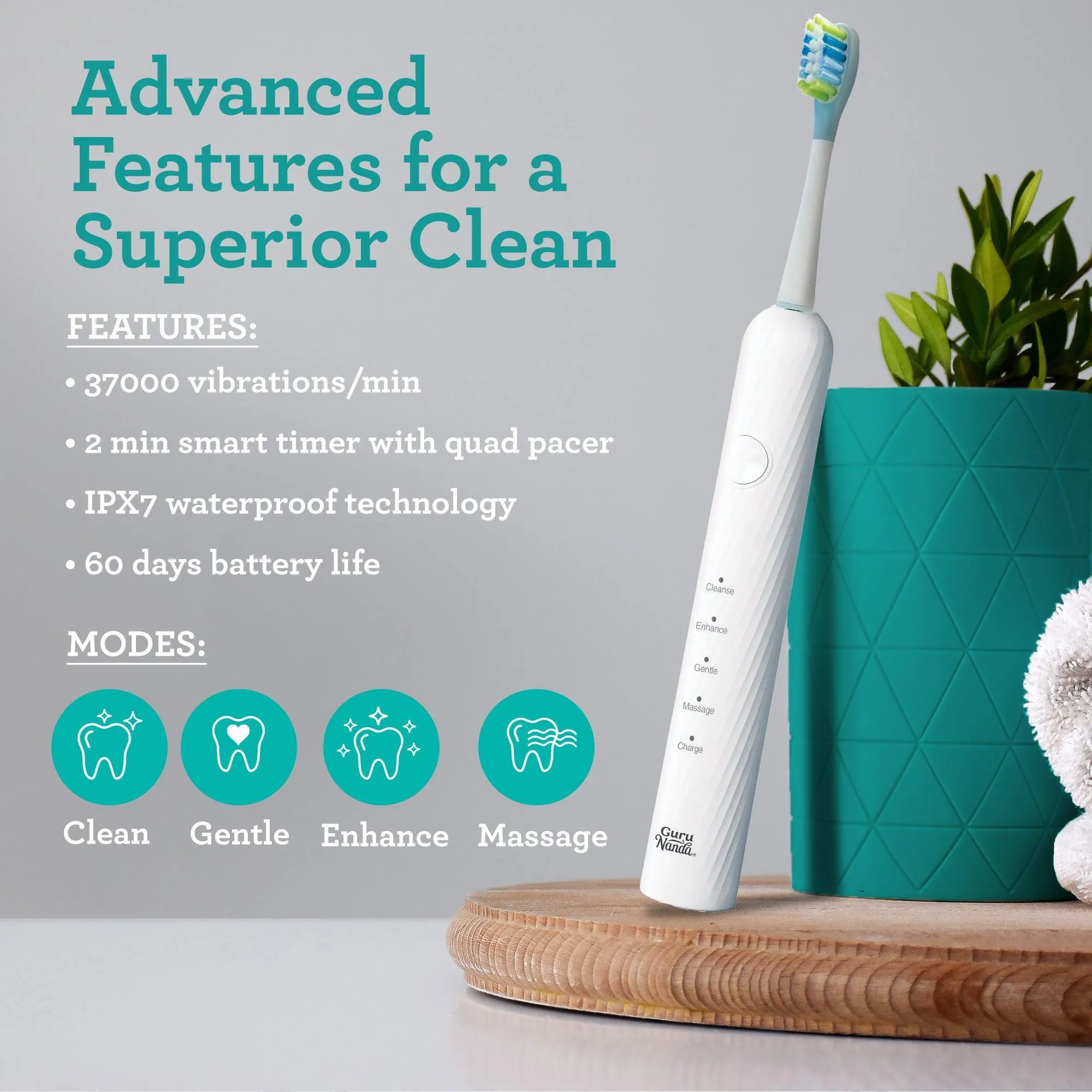 Lion & Lamb 2.0 Portable Toothbrush & Water Flosser - White