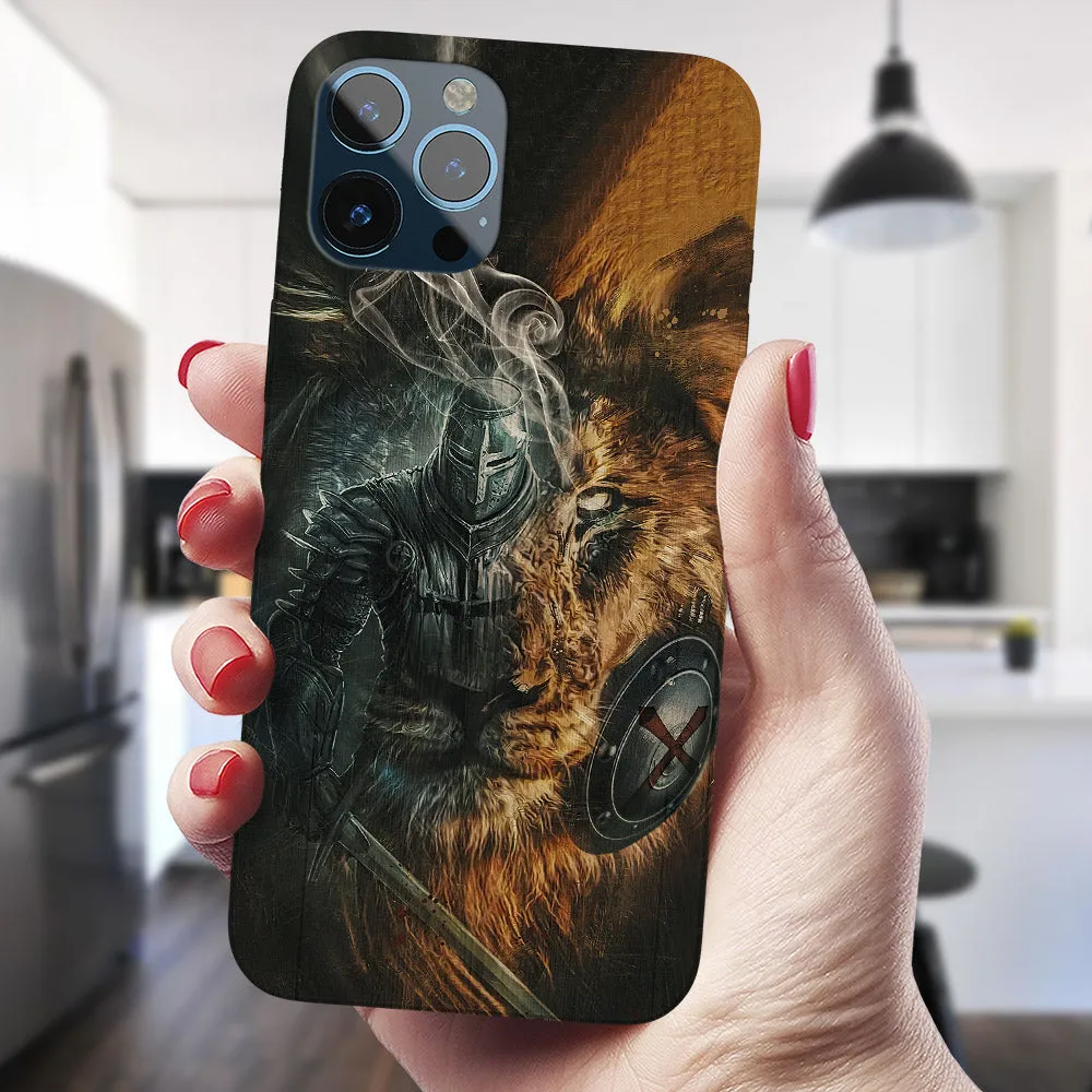 Lion And Warrior - Christian Phone Case - Religious Phone Case - Faith Phone Case - Ciaocustom