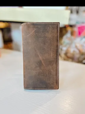 Long back leather wallet large pocket