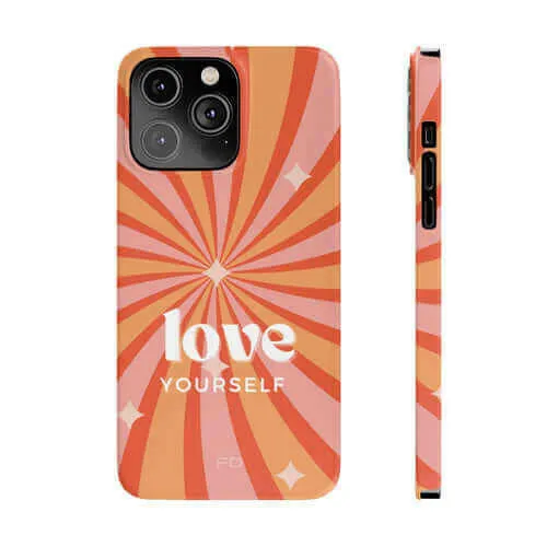 Love Yourself Positive Message Slim Case for iPhone 14 Series