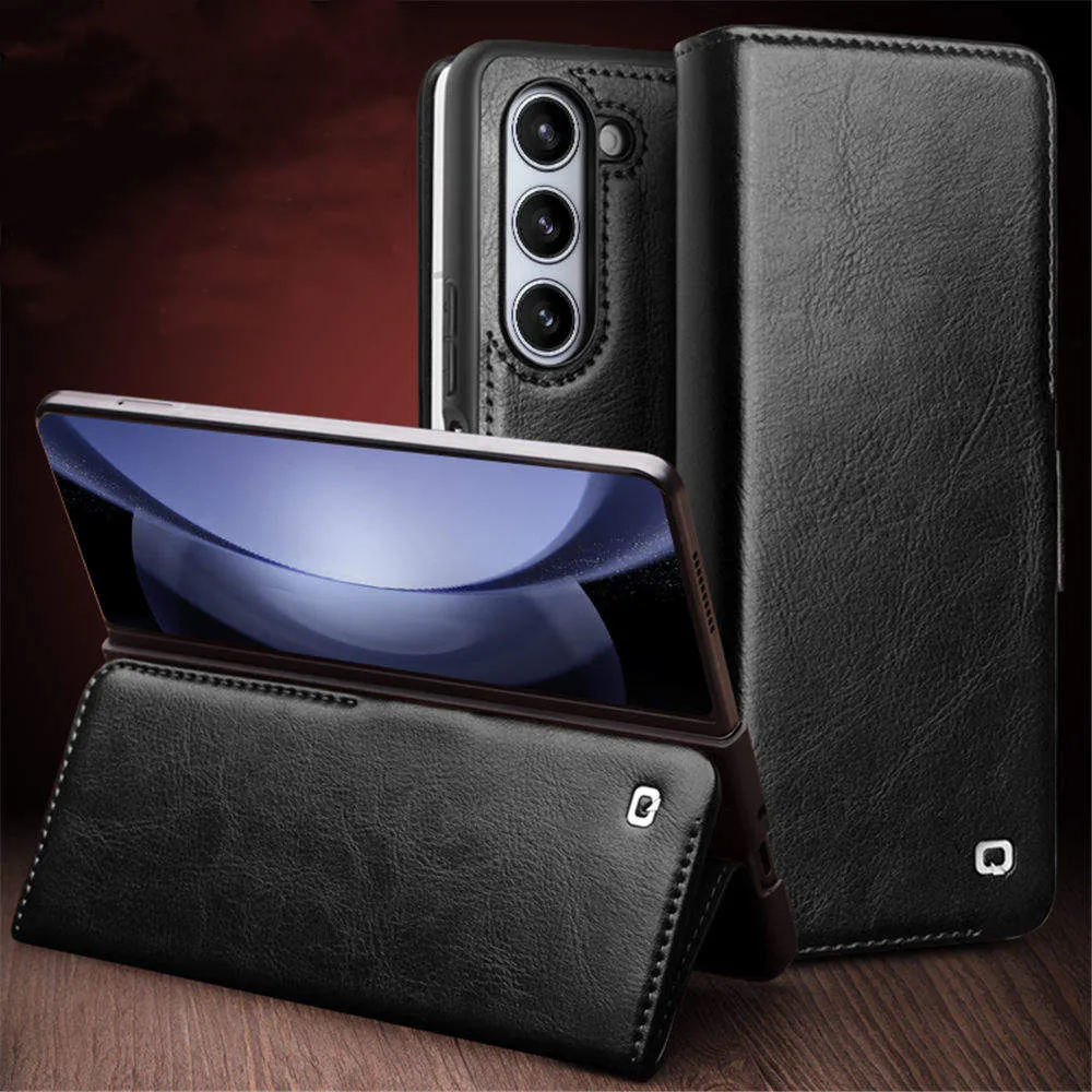 Magnetic Retro Business Leather Flip Case For Samsung Galaxy Z Fold 6