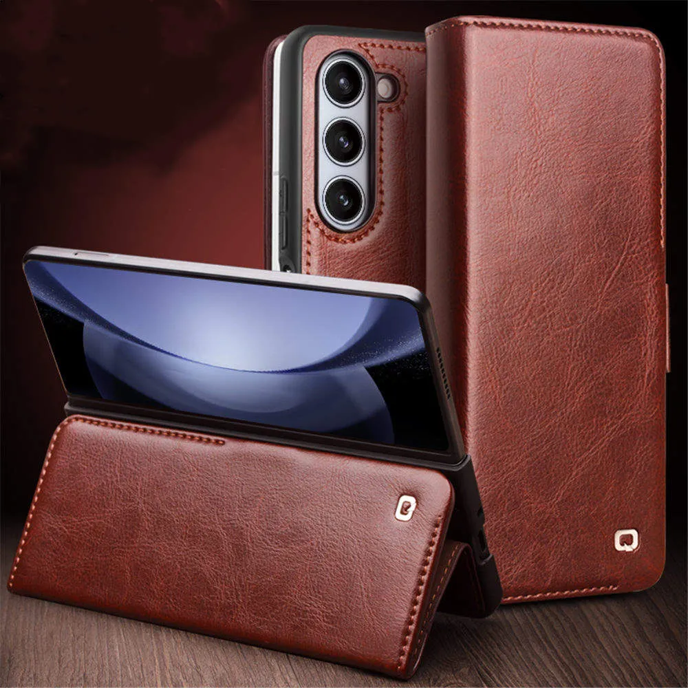 Magnetic Retro Business Leather Flip Case For Samsung Galaxy Z Fold 6