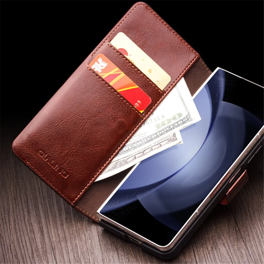 Magnetic Retro Business Leather Flip Case For Samsung Galaxy Z Fold 6