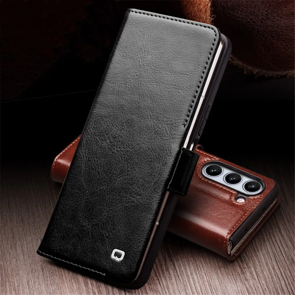 Magnetic Retro Business Leather Flip Case For Samsung Galaxy Z Fold 6