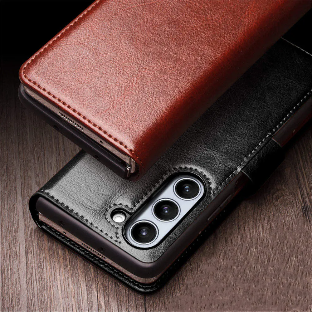 Magnetic Retro Business Leather Flip Case For Samsung Galaxy Z Fold 6