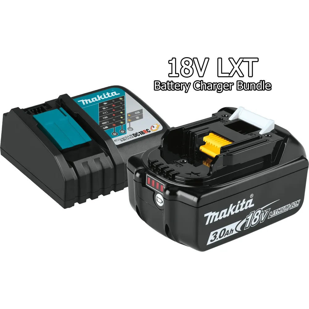 Makita (BL1860B   DC18RC) 6.0 Ah 18V LXT Battery and Rapid Charger Bundle